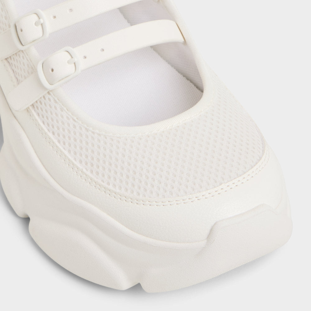 Aethera White Women's Platform and wedge sneakers - Mary Jane Sneakers Jogger sole