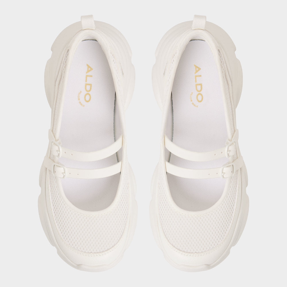 Aethera White Women's Platform and wedge sneakers - Mary Jane Sneakers Jogger sole