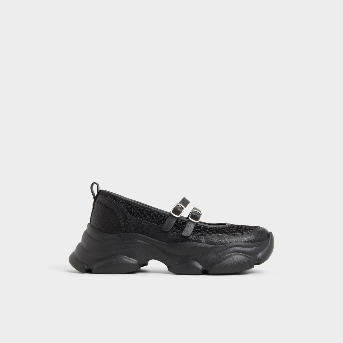 Jogger sole Aethera Black Women's Platform and wedge sneakers - Mary Jane Sneakers