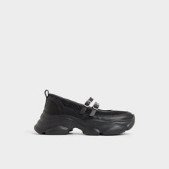 Jogger sole Aethera Black Women's Platform and wedge sneakers - Mary Jane Sneakers