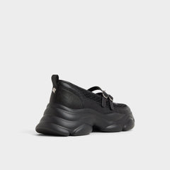 Jogger sole Aethera Black Women's Platform and wedge sneakers - Mary Jane Sneakers