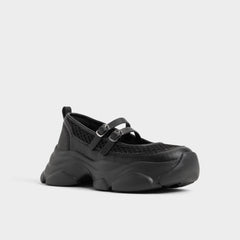 Jogger sole Aethera Black Women's Platform and wedge sneakers - Mary Jane Sneakers