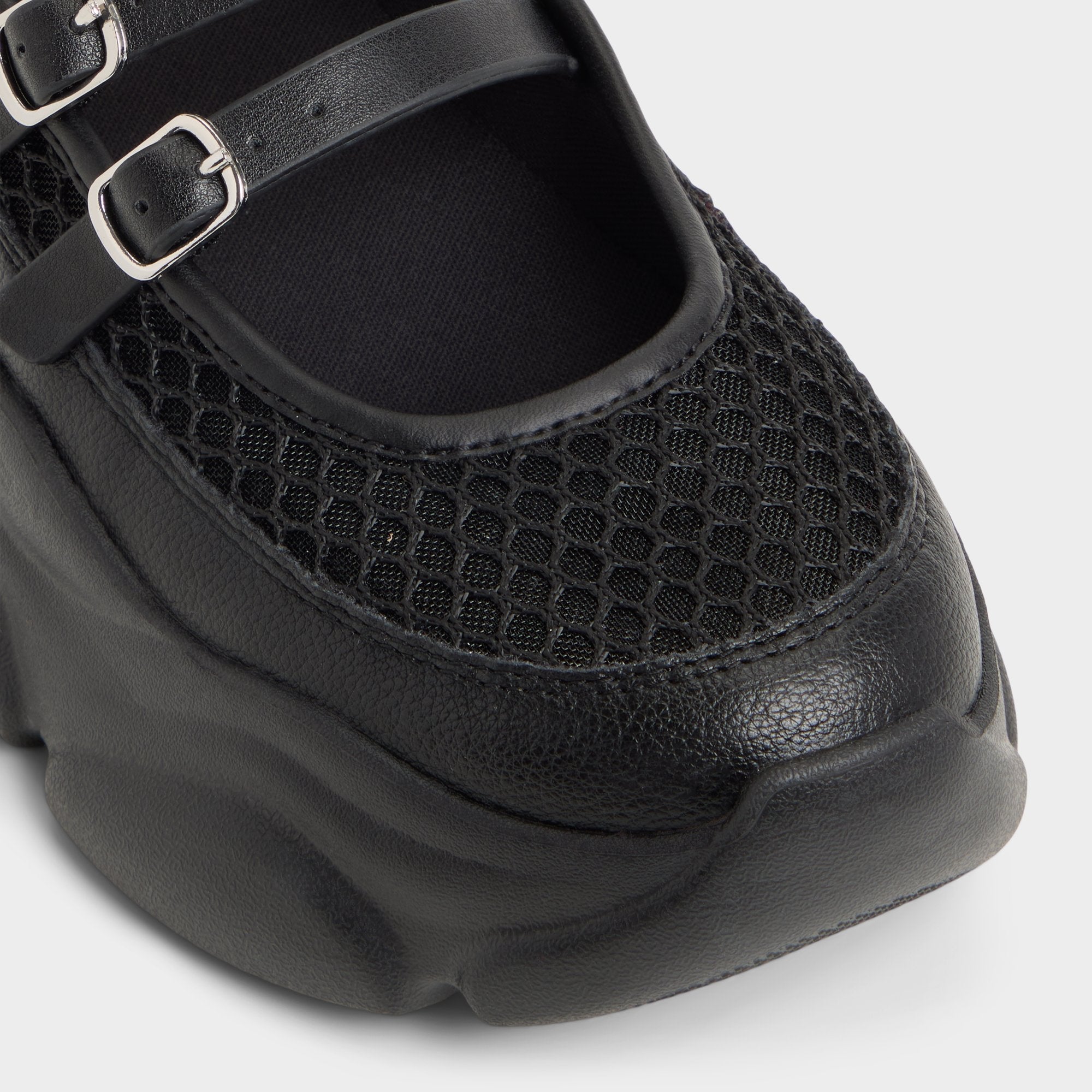 Jogger sole Aethera Black Women's Platform and wedge sneakers - Mary Jane Sneakers