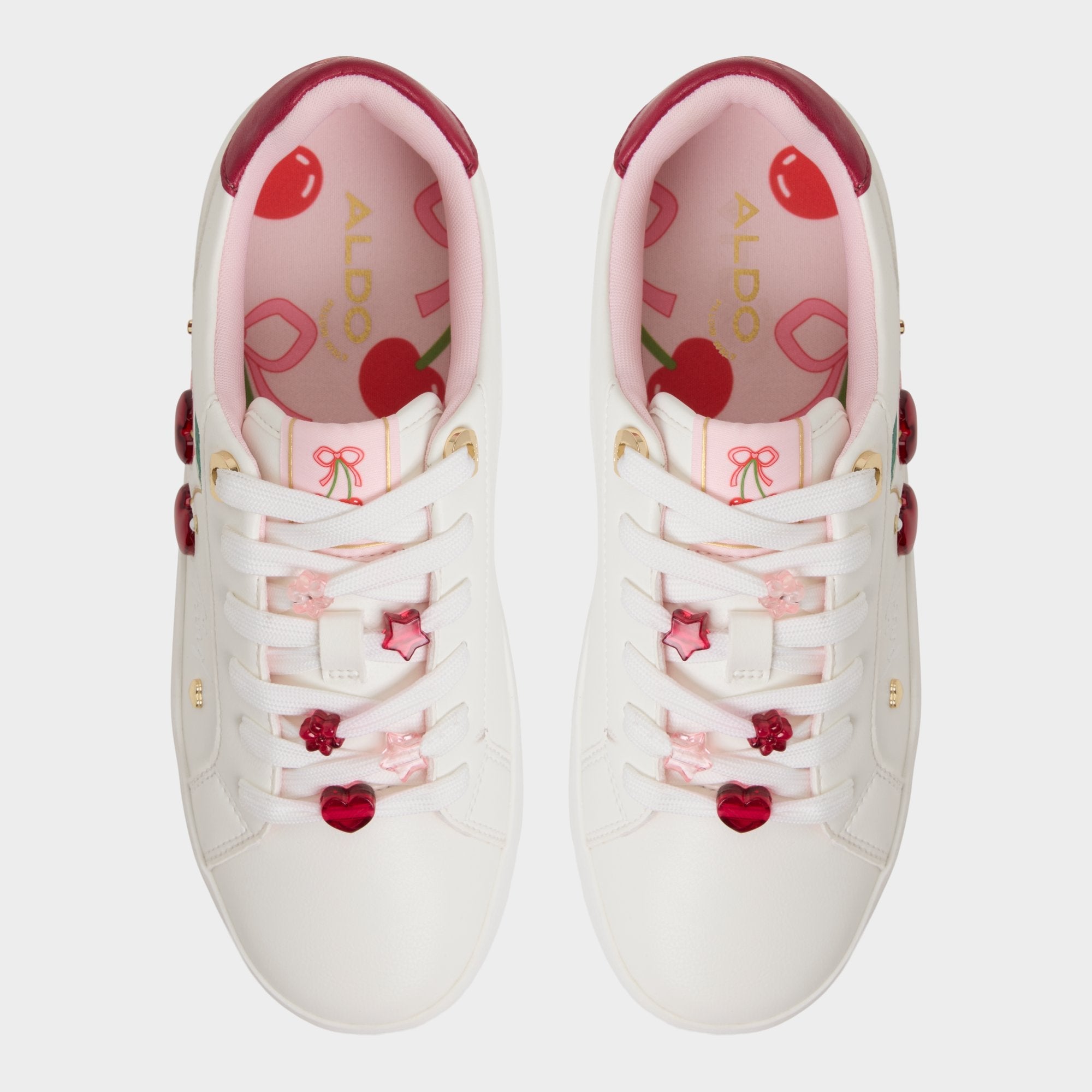 Platform Cherrylove White Women's Low top sneakers - Low top sneaker