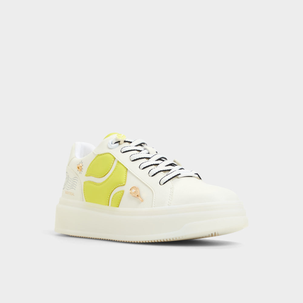 Clubchamp White Combo Women's Platform and wedge sneakers - Low top sneaker