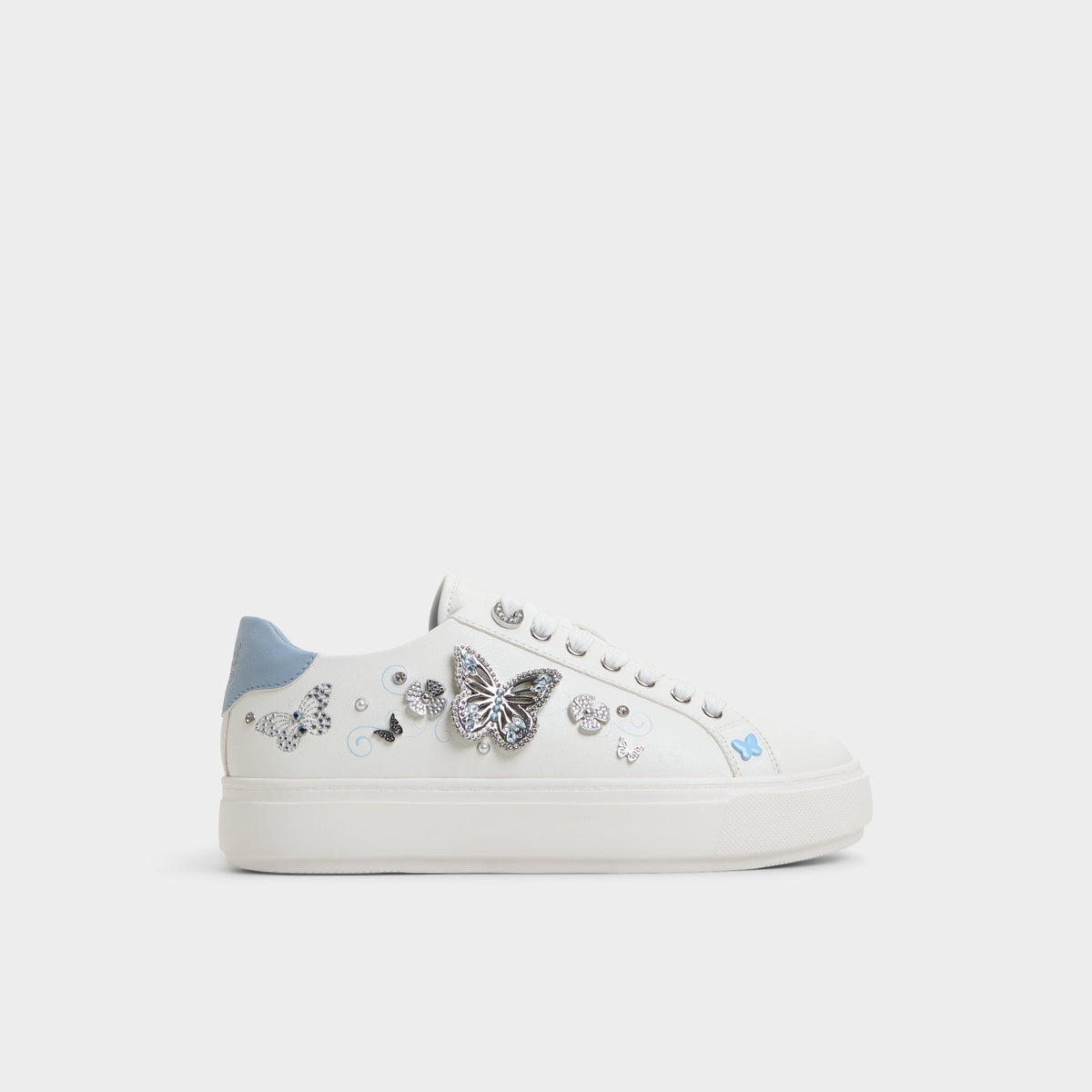 Saxony White/Multi Women's Platform and wedge sneakers - Low top sneaker
