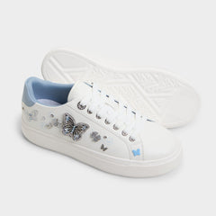 Saxony White/Multi Women's Platform and wedge sneakers - Low top sneaker