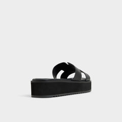 Anayelie in Black - Slide sandal Platform