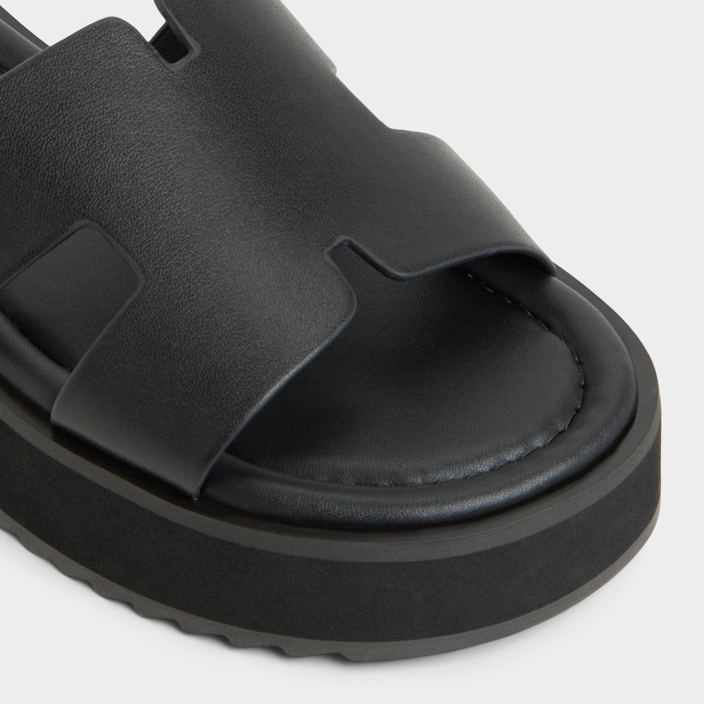 Anayelie in Black - Slide sandal Platform