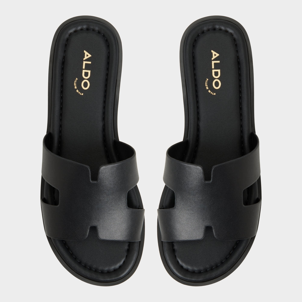 Anayelie in Black - Slide sandal Platform