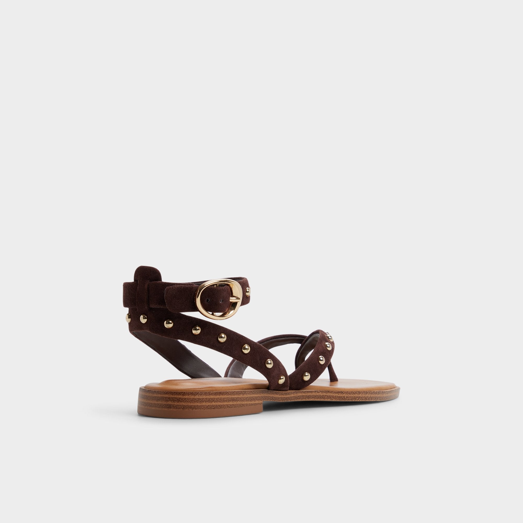 Daressi in Dark Brown - Flat sandal