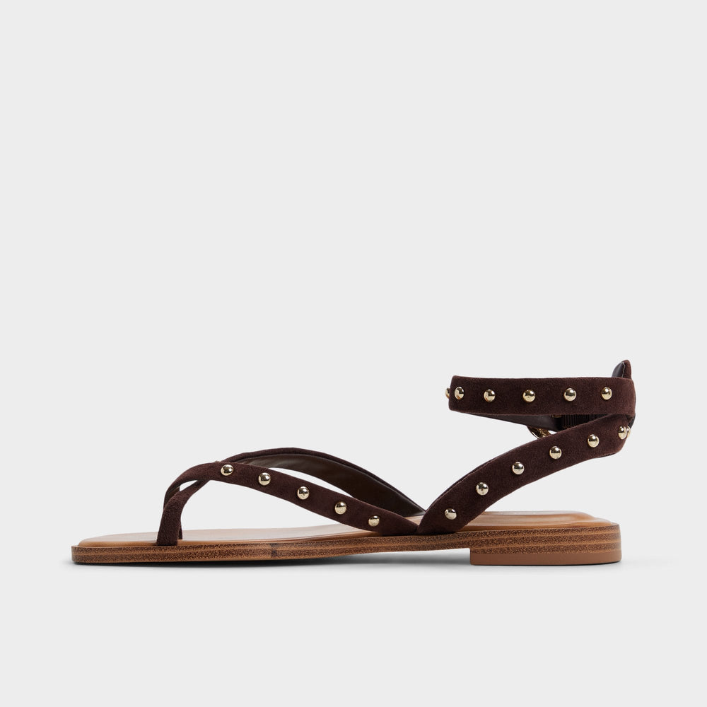Daressi in Dark Brown - Flat sandal