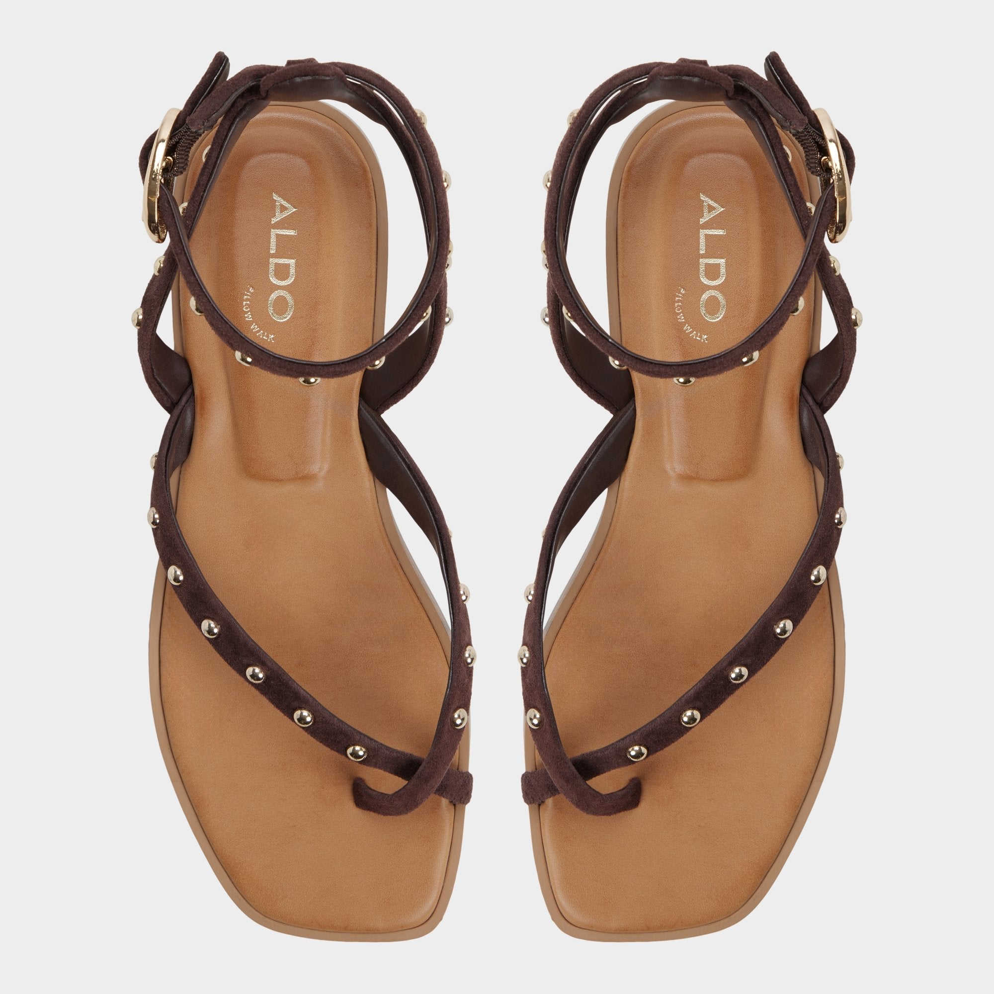 Daressi in Dark Brown - Flat sandal