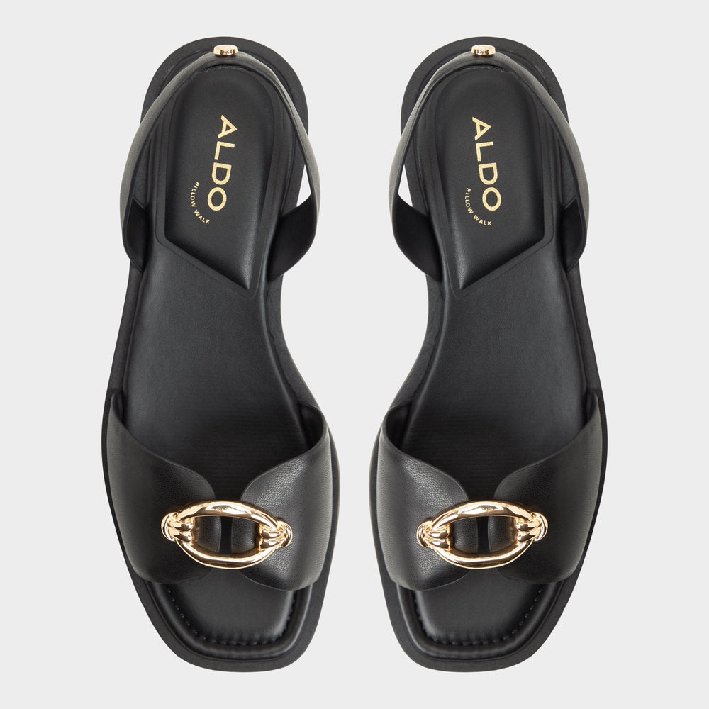 Calelian in Black - Flat sandal