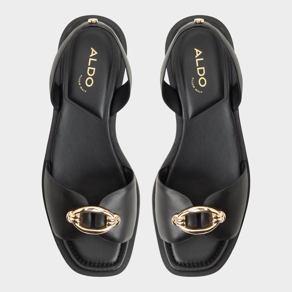 Calelian in Black - Flat sandal