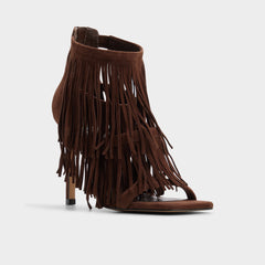 Nahana in Dark Brown - Strappy heeled sandal Stiletto heel