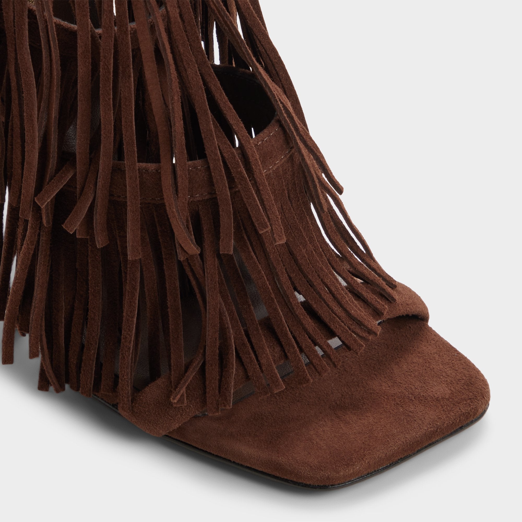 Nahana in Dark Brown - Strappy heeled sandal Stiletto heel