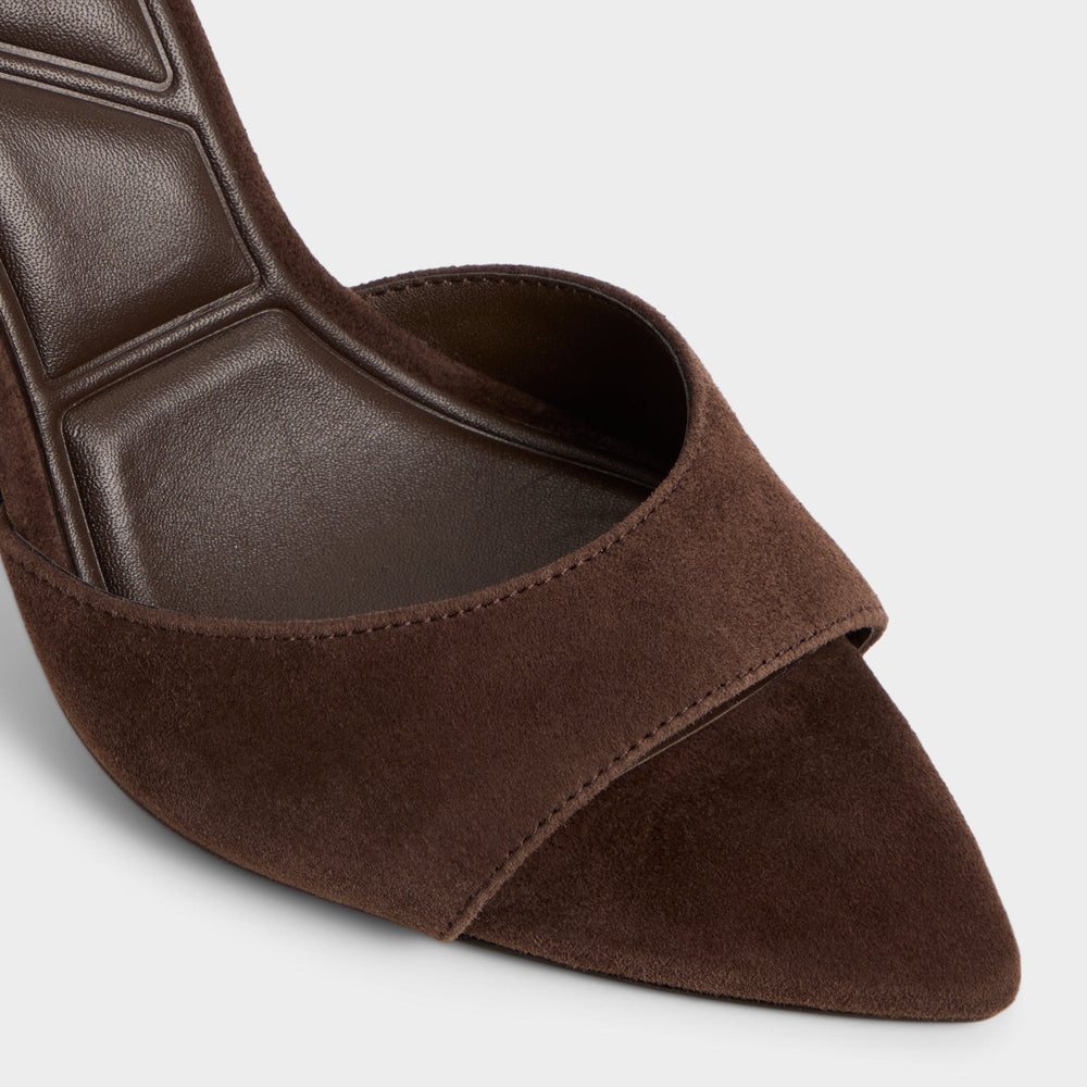 Medeza in Dark Brown - Strappy heeled sandal