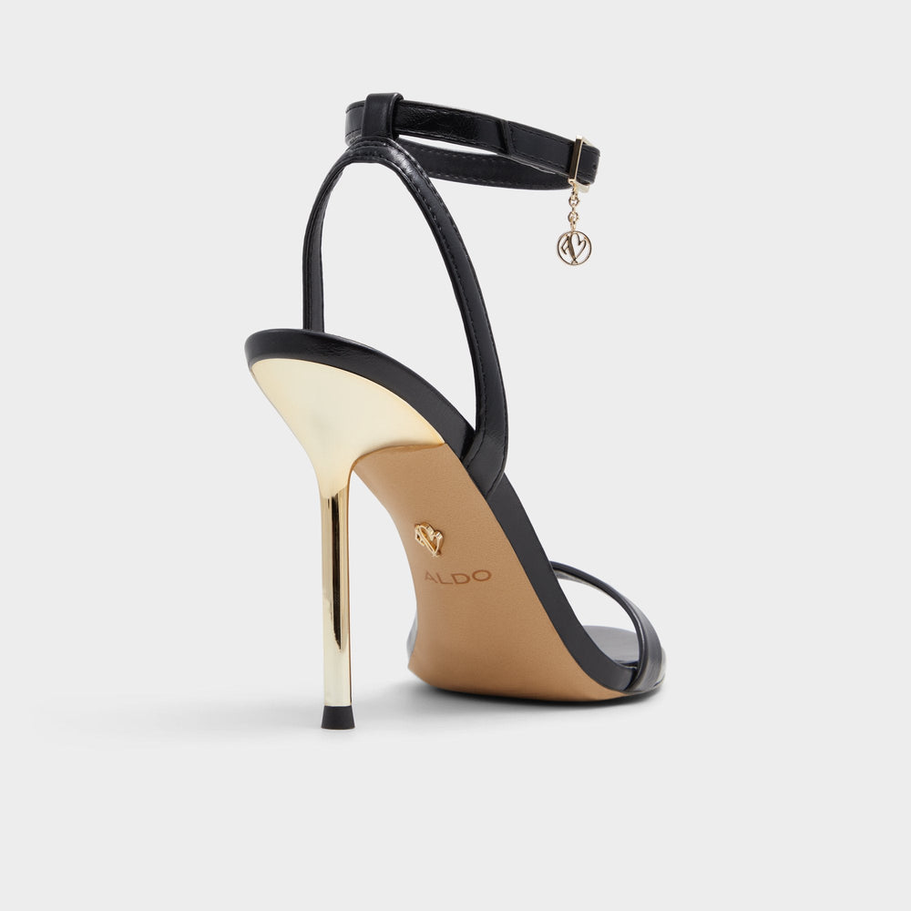 Maristou Black Women's Strappy sandals - Heeled sandal Stiletto heel