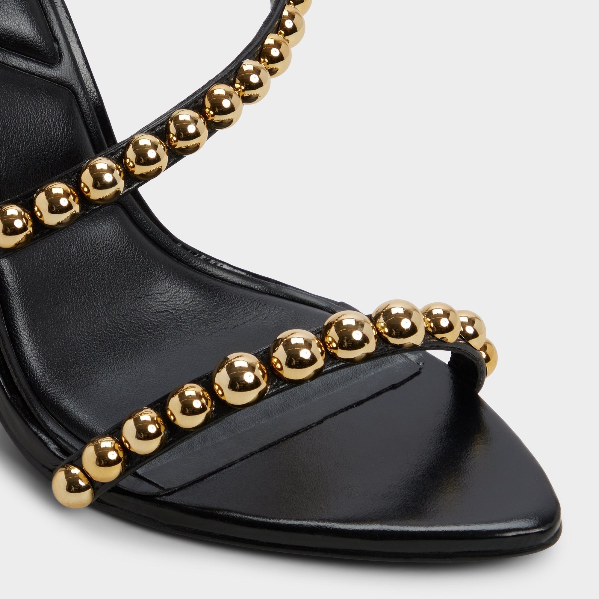 Attey in Black - Strappy heeled sandal Stiletto heel