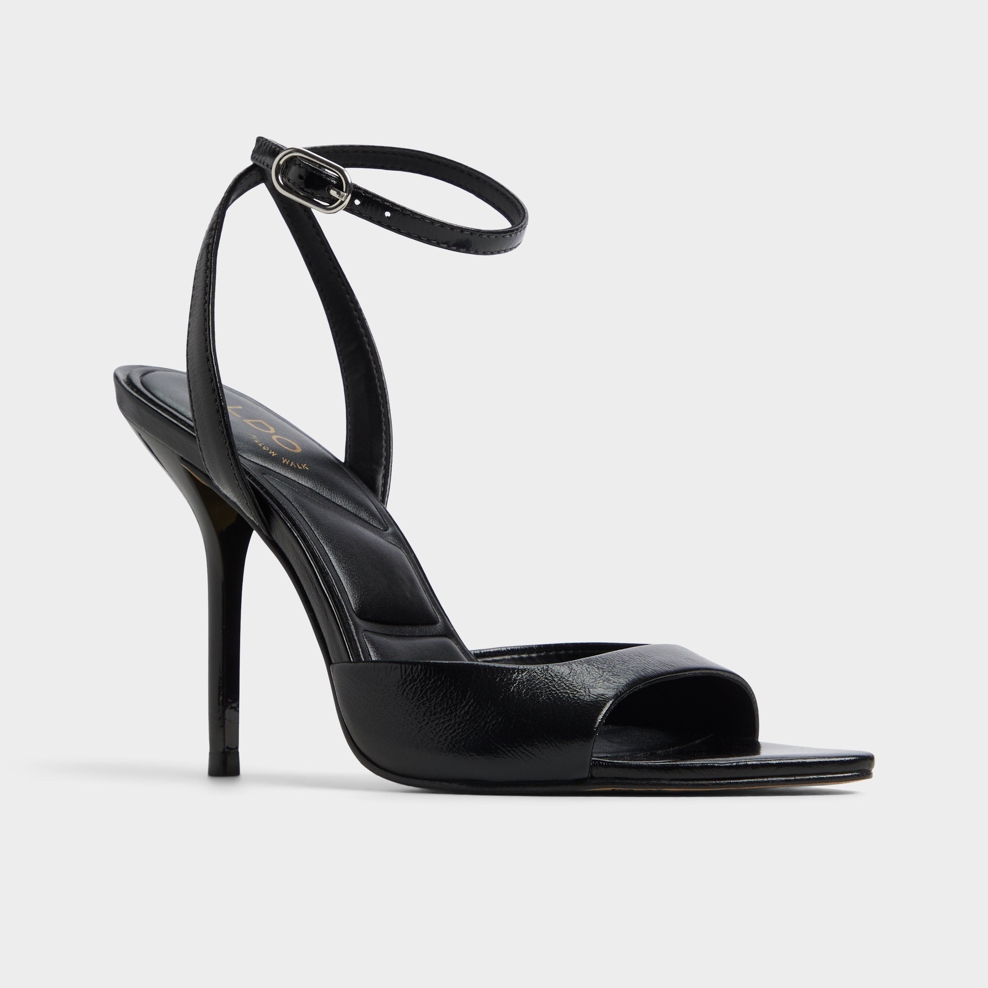 Forevermore Black Women's Strappy sandals - Strappy heeled sandal Stiletto heel