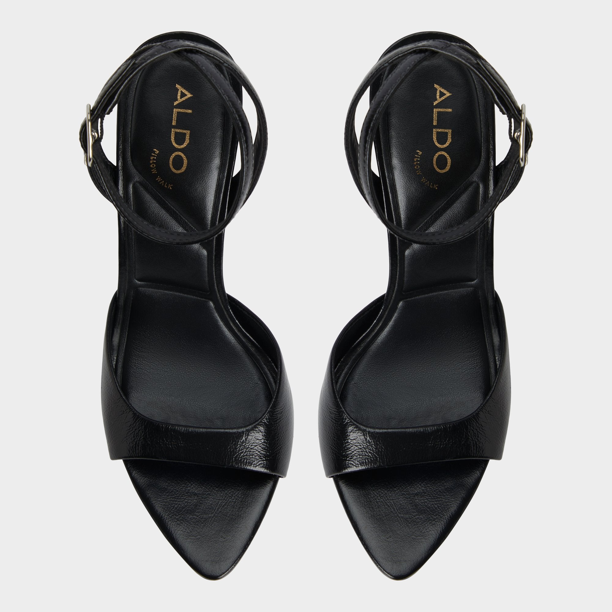 Forevermore Black Women's Strappy sandals - Strappy heeled sandal Stiletto heel