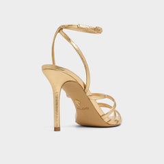 Stiletto heel Solania Gold Women's Heeled sandals - Strappy heeled sandal