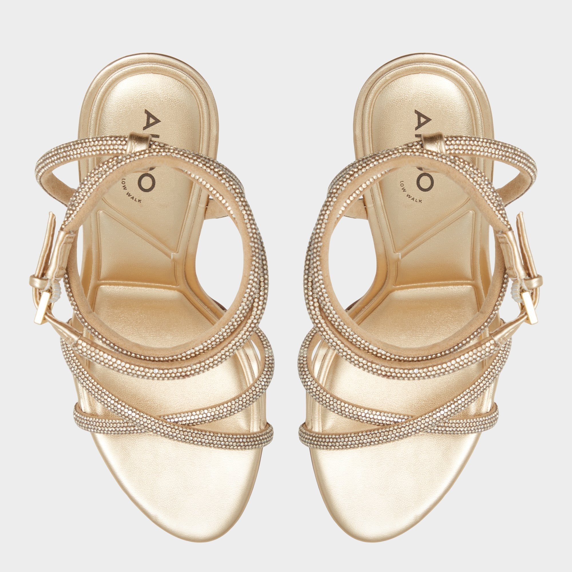 Stiletto heel Manaelden Gold Women's Heeled sandals - Strappy heeled sandal