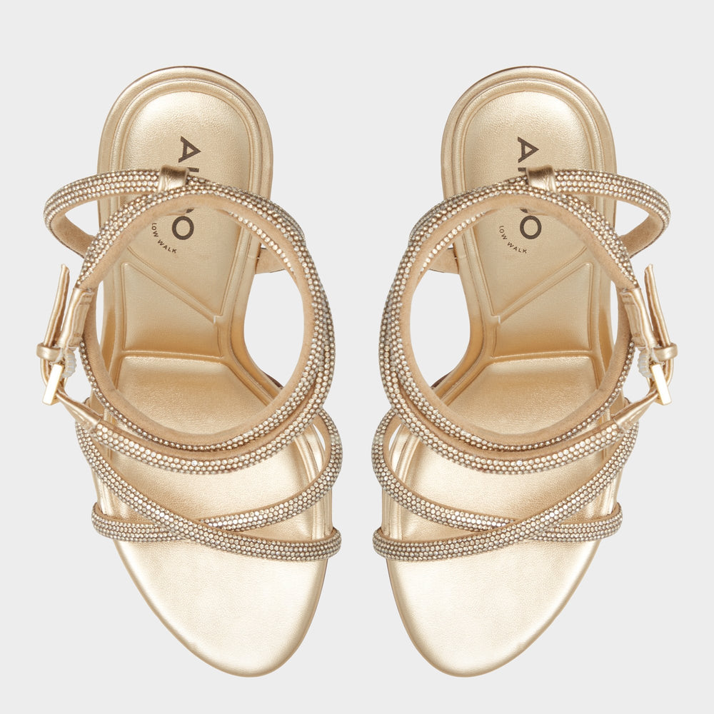 Stiletto heel Manaelden Gold Women's Heeled sandals - Strappy heeled sandal