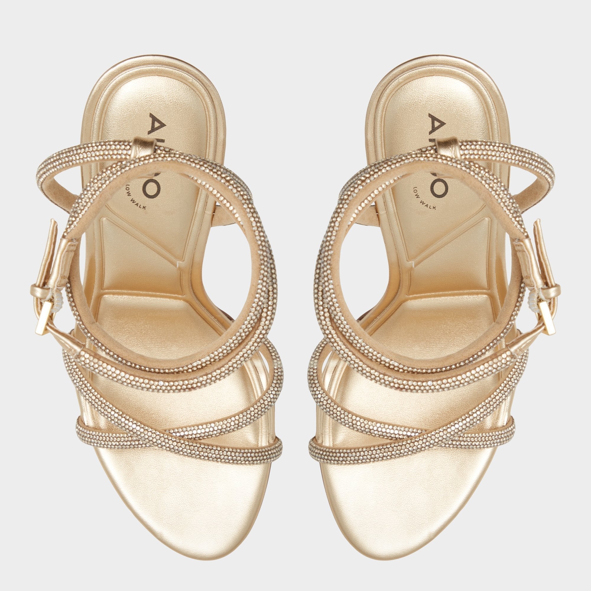 Stiletto heel Manaelden Gold Women's Heeled sandals - Strappy heeled sandal