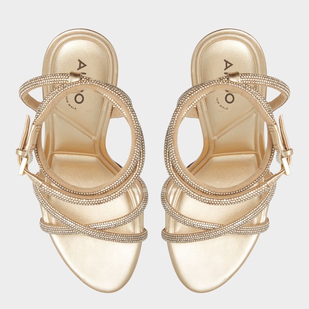 Stiletto heel Manaelden Gold Women's Heeled sandals - Strappy heeled sandal