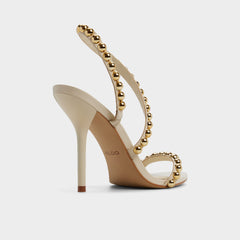 Stiletto heel Attey in Cream - Strappy heeled sandal