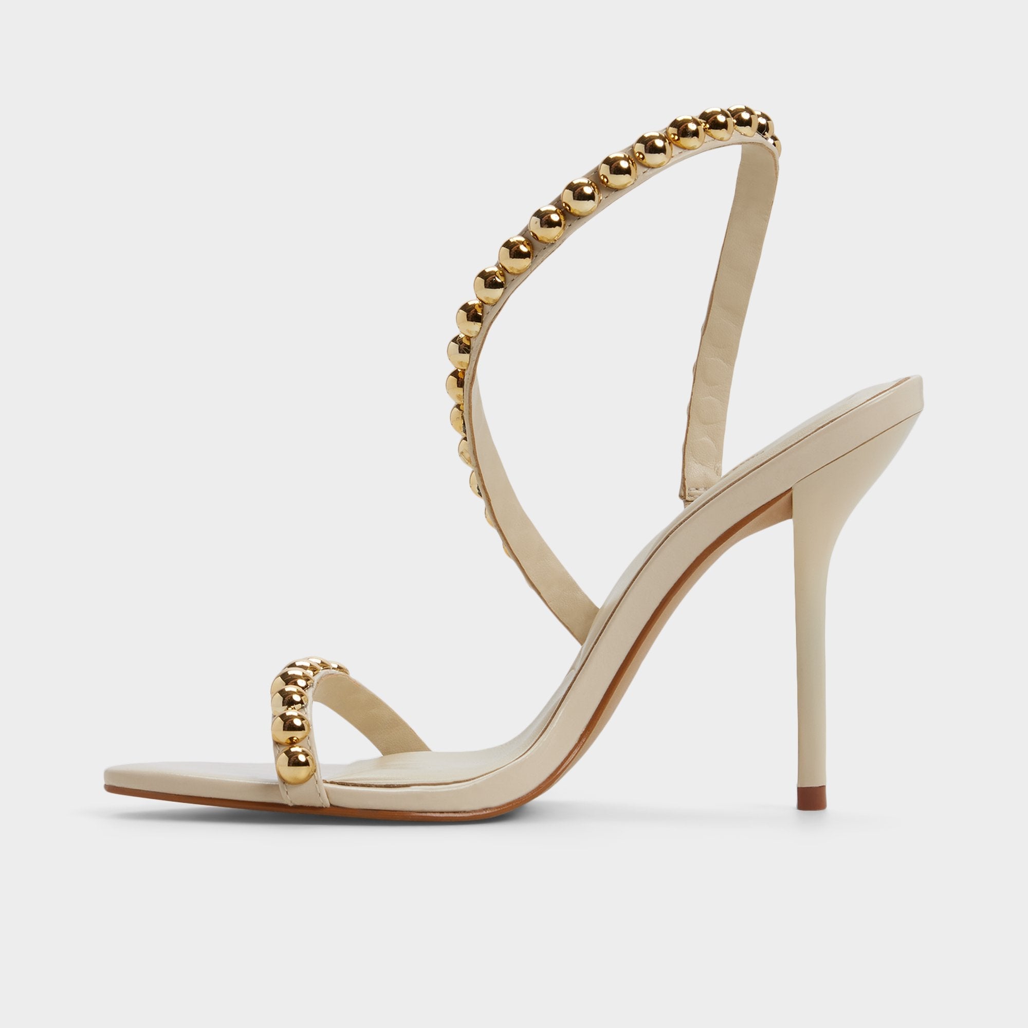 Stiletto heel Attey in Cream - Strappy heeled sandal
