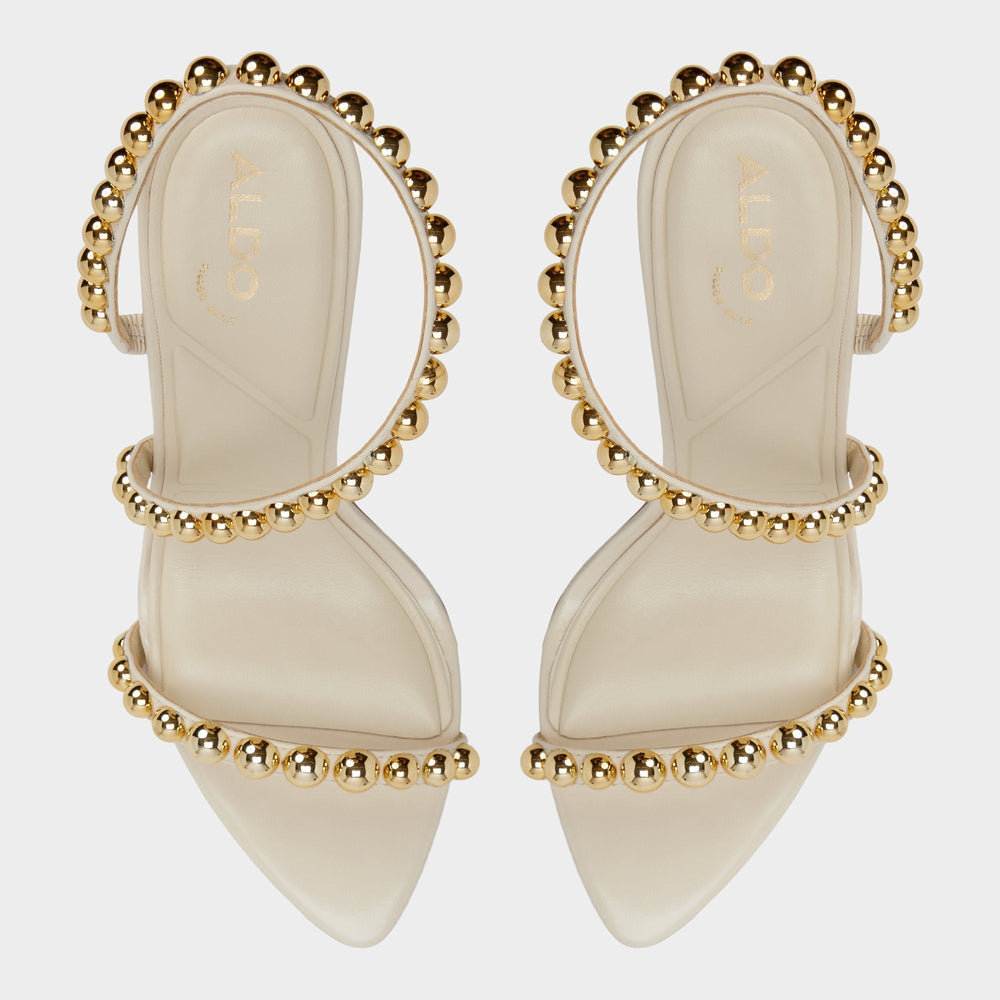 Stiletto heel Attey in Cream - Strappy heeled sandal