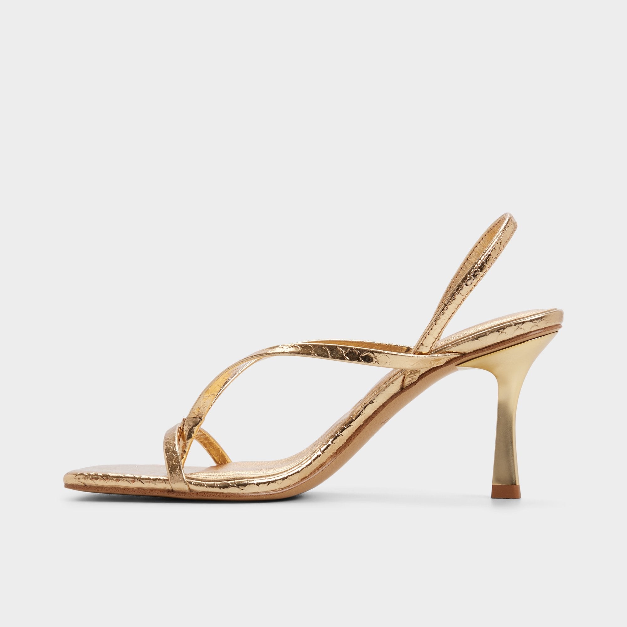 Riva in Gold 14213553 - Sling back heeled sandal Stiletto heel