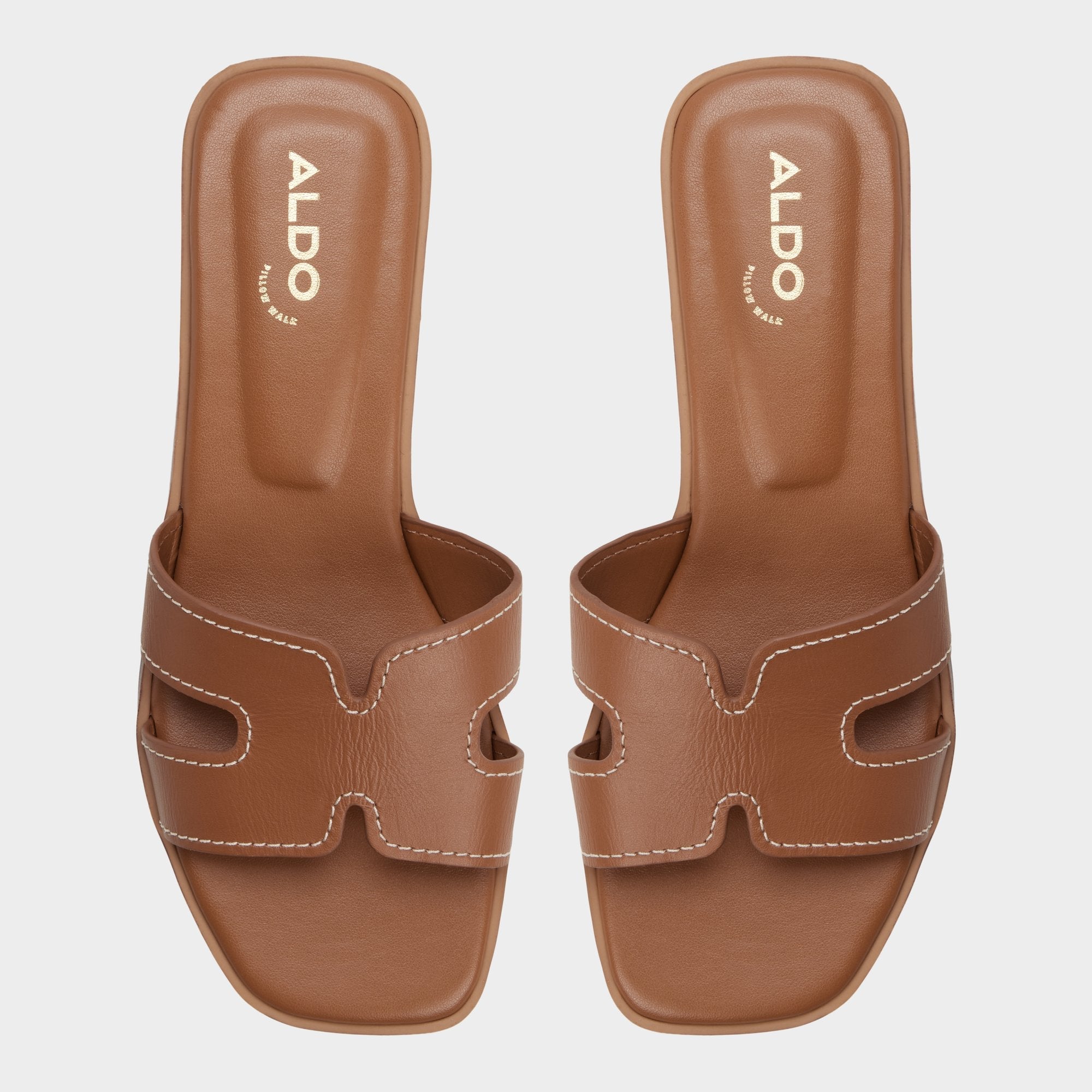 Itsandalb in Medium Brown - Slide sandal
