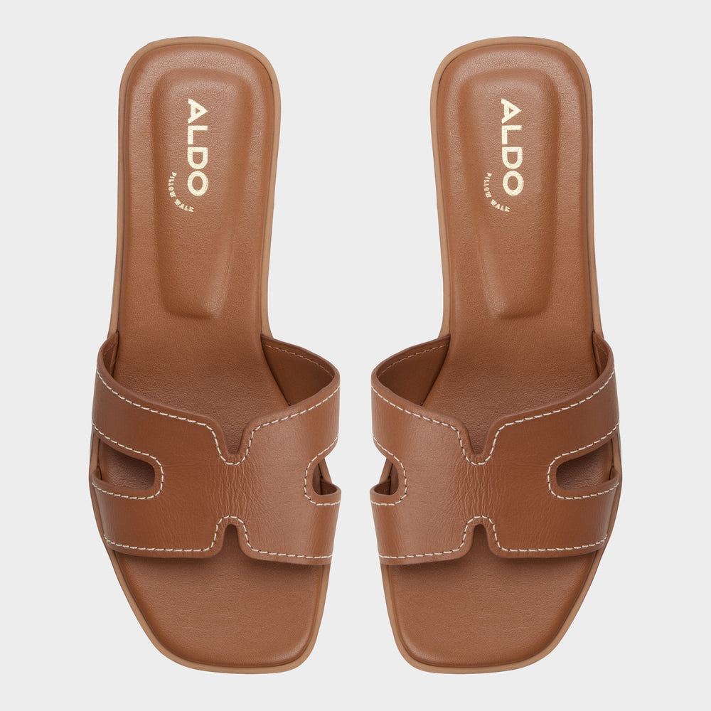 Itsandalb in Medium Brown - Slide sandal