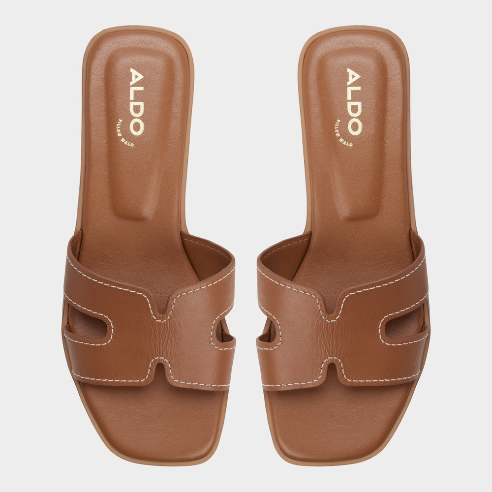 Itsandalb in Medium Brown - Slide sandal