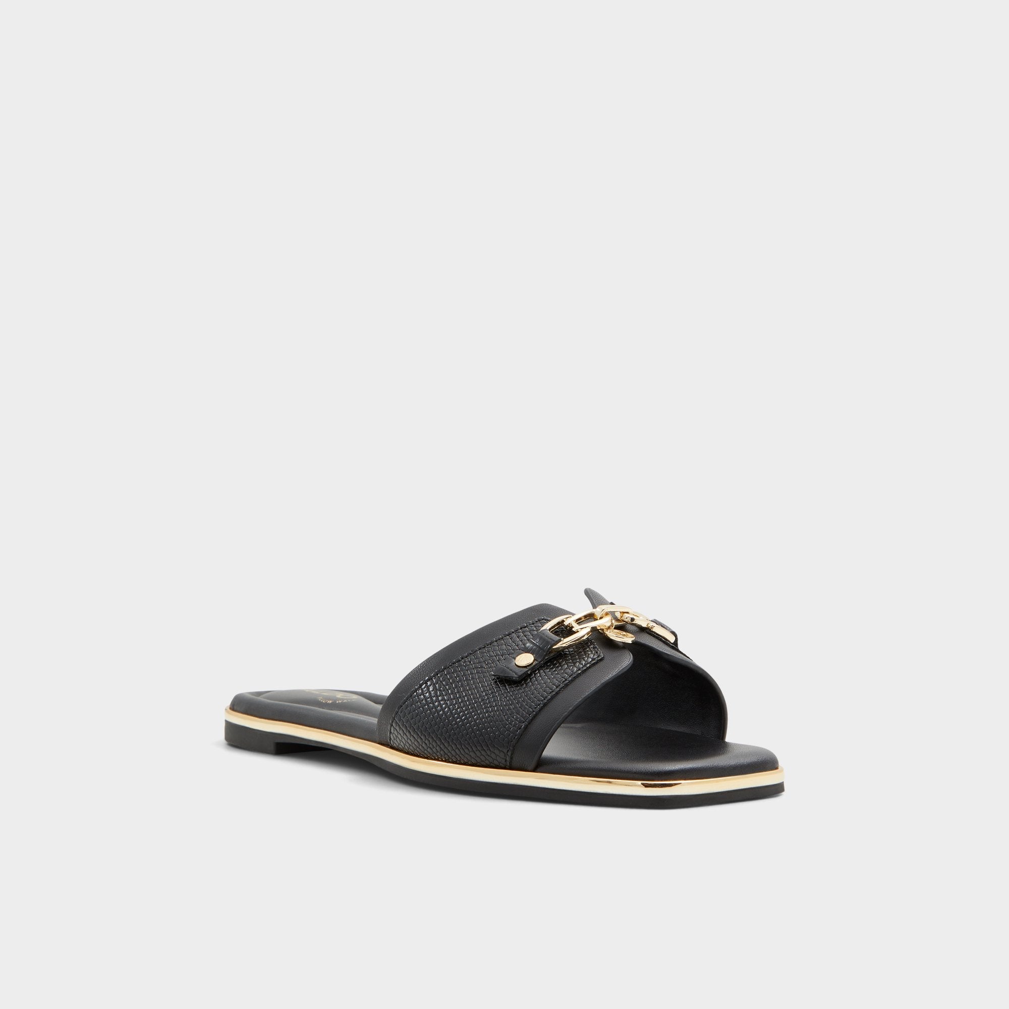Alamassi Black Women's Flats - Slide sandal
