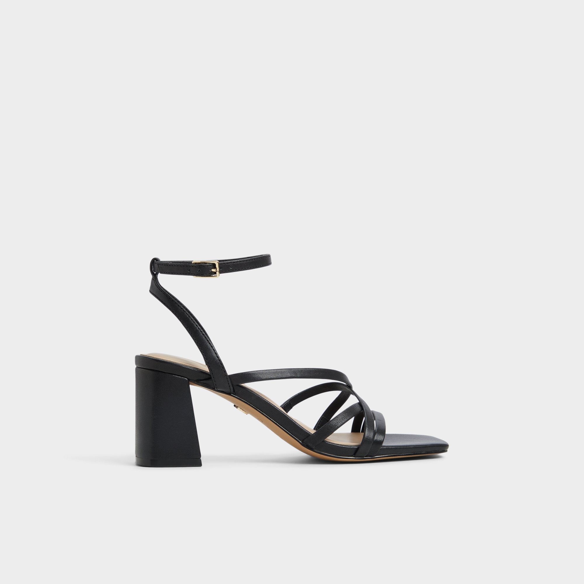 Esther Black Women's Block heels - Strappy heeled sandal Block heel