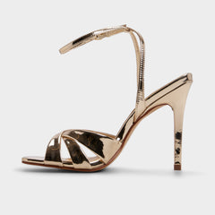 Stiletto heel Meteora in Gold - Strappy heeled sandal