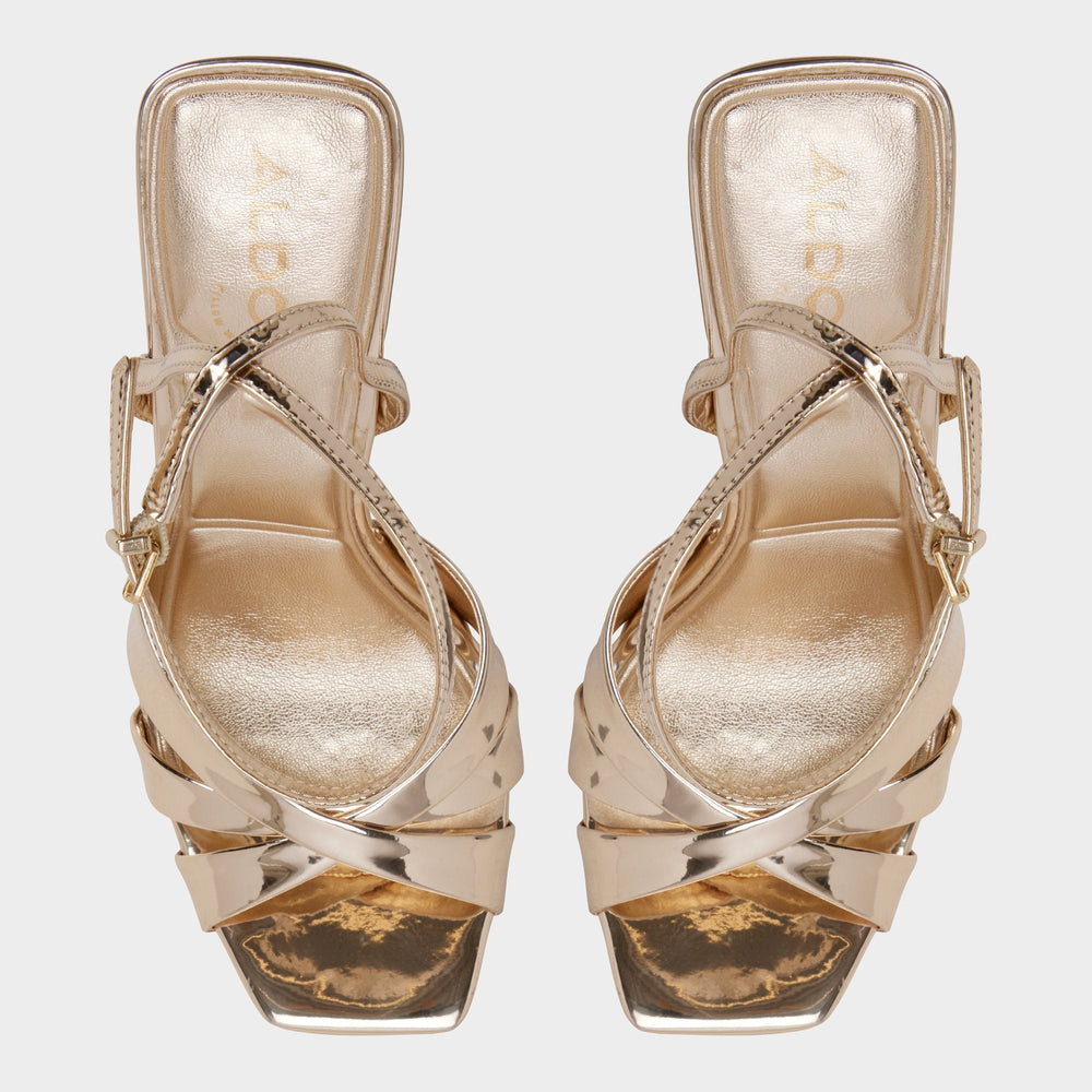 Stiletto heel Meteora in Gold - Strappy heeled sandal