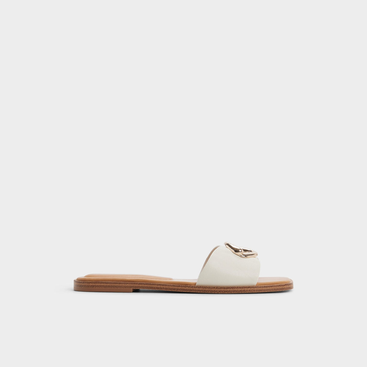 Biggin in White Bone - Slide sandal