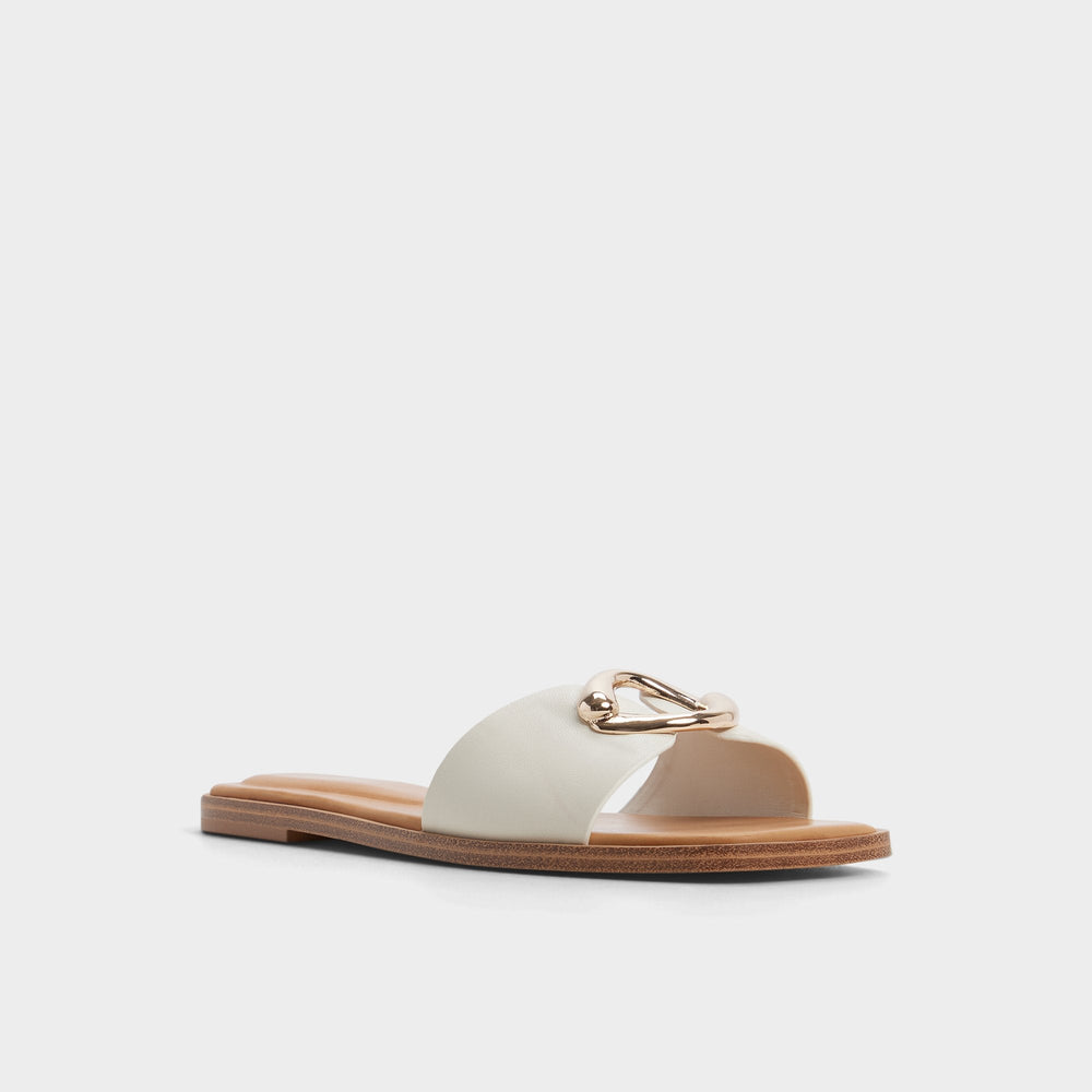 Biggin in White Bone - Slide sandal