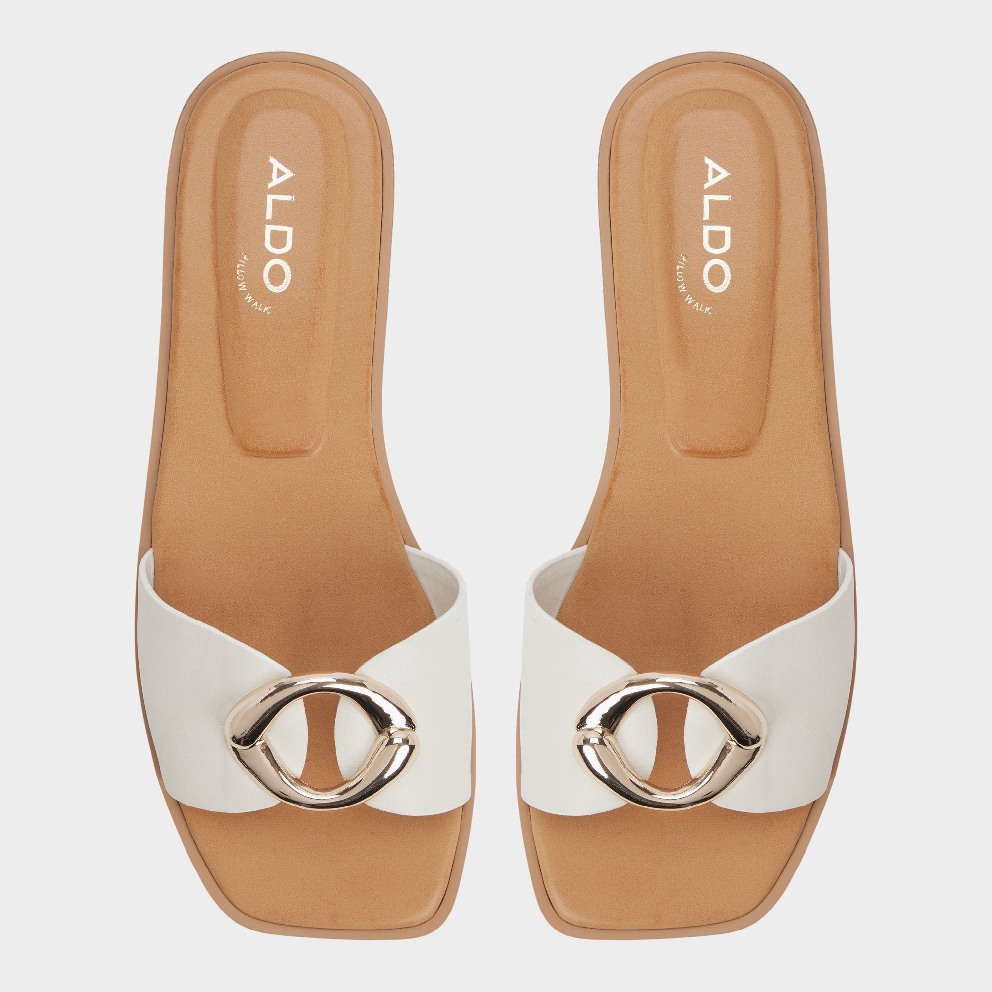 Biggin in White Bone - Slide sandal