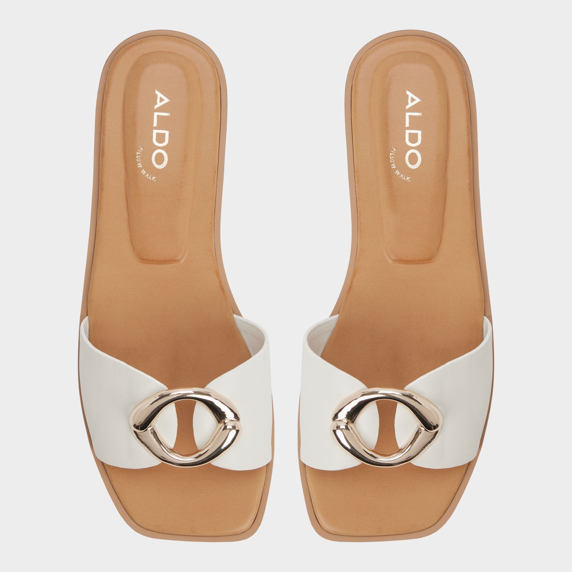 Biggin in White Bone - Slide sandal