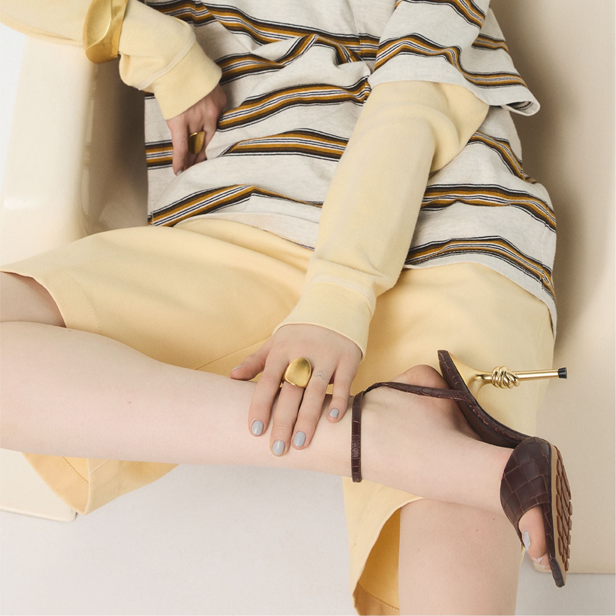 Harmonious in Dark Brown - Strappy heeled sandal