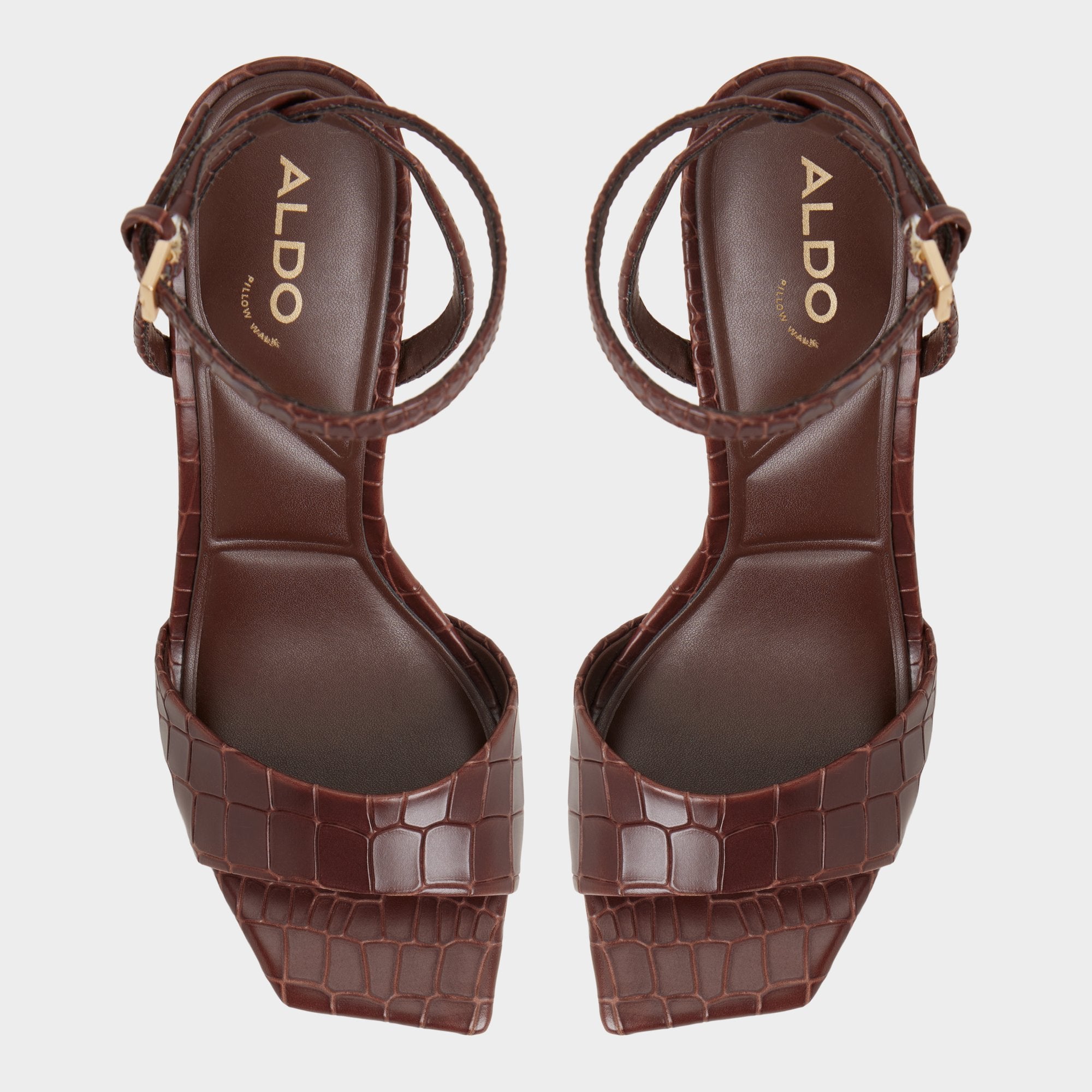 Harmonious in Dark Brown - Strappy heeled sandal