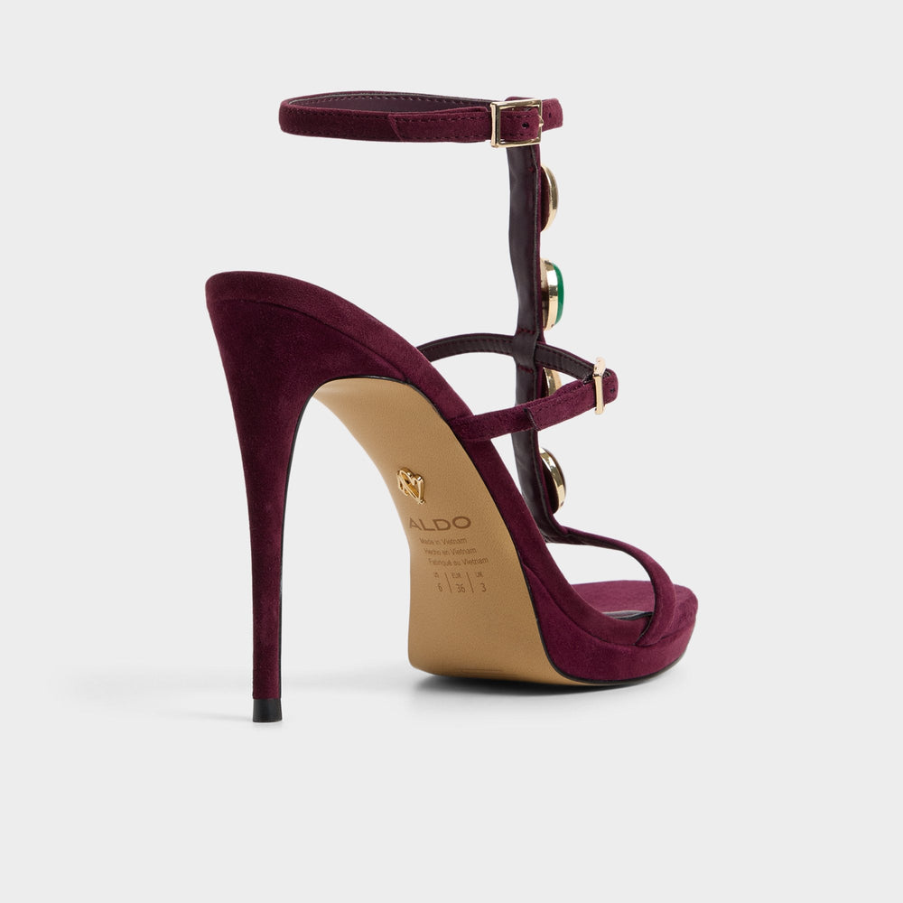 Opalia in Bordo - Strappy heeled sandal Platform