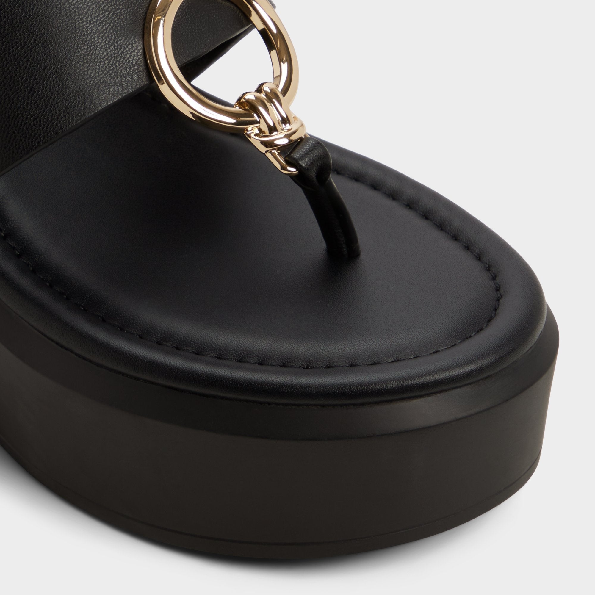 Friegan in Black - Slide sandal Wedge heel